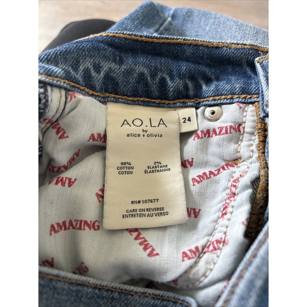 A.O.L.A by alice + olivia You Look Amazing Blue Jeans Sequin‎ Studded Cuff 24 - Picture 10 of 16